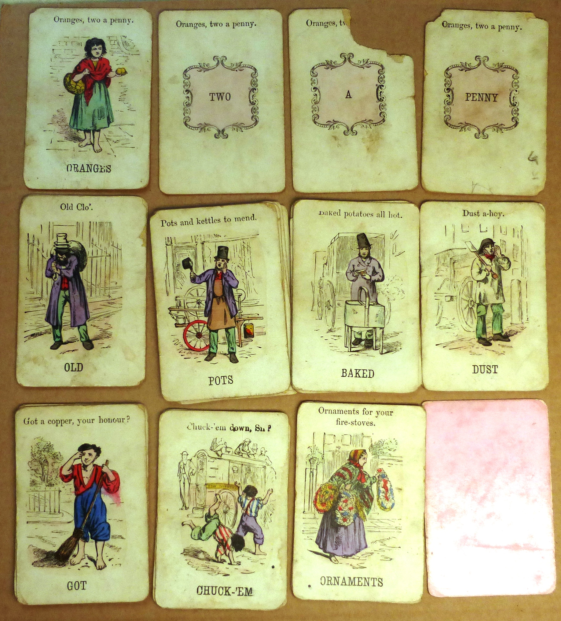 THE STREETS OF LONDON card game originally by George Williams in 1860s and by John Jaques from c1880.